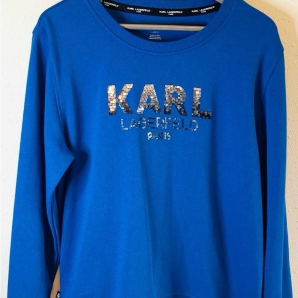 Karl Lagerfeld Kids Vibrant Blue Logo Sweatshirt